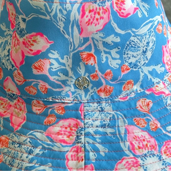 Lilly Pulitzer Reversible Sun Hat Bahamian Rhapsody GWP UPF 50+ EUC - Picture 4 of 9